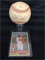 Red's outfielder George Foster signed baseball