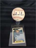 Royals outfielder Willie Wilson signed baseball.