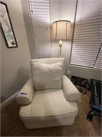 Br2 - Upholstered Chair & Lamp Lot