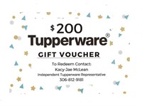 $200.00 Tupperware Gift Certificate