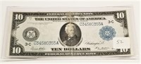 $10 FRN Series 1914-Repaired