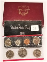 1981 Proof Set; 1990 Bank Set; 1980-D Mint Set