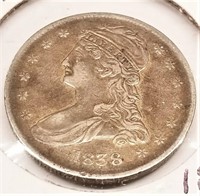 1838 R.E. Half Dollar VF