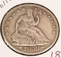 1853 A/R Half Dollar F