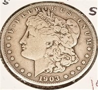 1903-S Silver Dollar VG-Reverse Damage