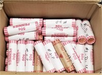 40 Bank Wrapped BU Rolls of Modern Cents