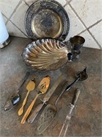 Lot of silver plated & metal utensils