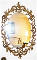 Ornate Brass Wall Mirror