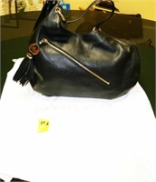 Michael Kors Black Leather Hand Bag