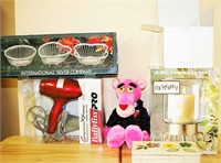 Pink Panther, Hair Dryer, Candles