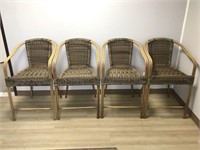 Tall Wicker Chairs, Set Of 4