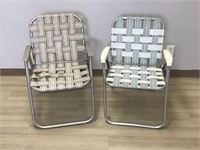 Vintage Aluminum Folding Lawn Chairs
