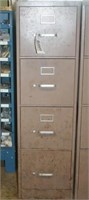 4 drawer filing cabinet, tan in color