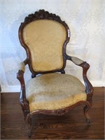 VICTORIAN ARM CHAIRS ON CASTERS