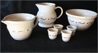 (7) Longaberger pottery pieces