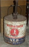 Vintage Marathon V.E.P. Motor Oil can