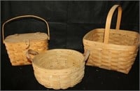 Lot with (3) Longaberger baskets