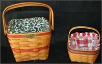Lot with (2) Longaberger baskets w/liners