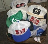 Lot w/35+ vintage advertising hats