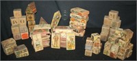 Large lot of very old children's wood blocks
