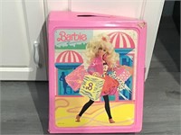 1989 BARBIE DOLL CASE AND CLOTHES AND DOLL