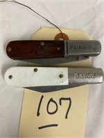 L107-  One Barlow, One Primble Pocket Knives Qty 2