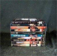 (10) JAMES BOND MOVIES DVDS COLLECTION