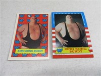 King Kong Bundy WWF 1987 Card & Sticker Card