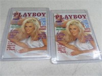 Lot (2) PLAYBOY Jenny McCarthy Topless Cards 2of4