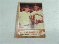 62' Maris~Cepepda Homer Kings Baseball Card