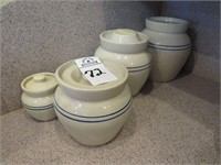 STONE CROCK CANISTER SET