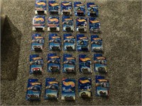 GROUP - 25 HOTWHEELS CARS IN UNOPENED PACKAGES