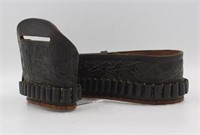 Vintage Texas Fast Draw Single Pistol Leather Belt