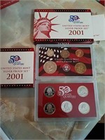 Two sets 2001 silver proof
