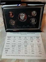 1996 silver proof in display