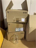 32 +/-  32 oz. Jars, Two Boxes of Misc. Jar Lids,