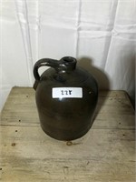 228 1 gal. Beehive Stone. Whiskey Jug- Chip Mouth