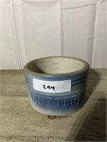 249 Blue/White "Butter" Stoneware Crock