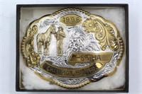 Silver Plate SQHA Champion Halter Belt Buckle 1996