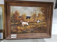Very fine hunting painting by artist Jim Huff