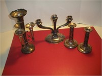 Silver Plate Candle Stick Holders