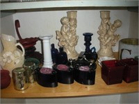 Candle Holders Assorted Lot (Contents of Shelf)