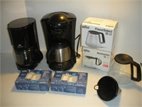Coffee Makers, Carafes and Filters