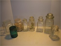 Assorted Glass Canisters