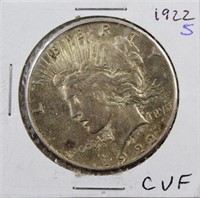 1922-S Silver Peace Dollar Coin