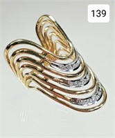 14k Yellow Gold & Diamond Designer Ring