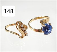 14K Yellow Gold (4) Diamond Ring - Size 6