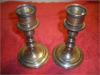 2 Sterling Silver Candlestick Holders