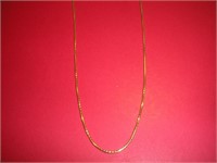 18 Karat Gold Necklace  21 Inches Long