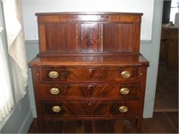 Inlayed Antique Secretary's Desk 37x20x47